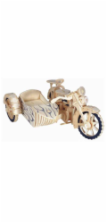 Woodcraft Dřevěné 3D puzzle Motorka trojkolka Sajdkára