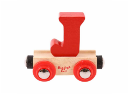 Bigjigs Rail Vagónek dřevěné vláčkodráhy - Písmeno J