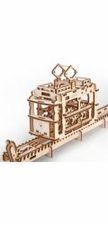 Ugears 3D dřevěné mechanické puzzle Kabinová lanovka s tratí