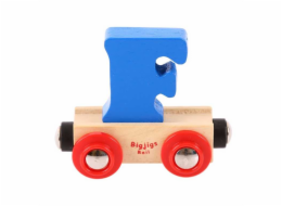 Bigjigs Rail Vagónek dřevěné vláčkodráhy - Písmeno F