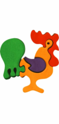 Fauna Dřevěné vkládací puzzle z masivu malý kohout