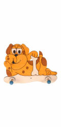 DoDo Dřevěný 2 věšáček pejsek