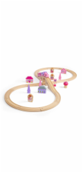 Bigjigs Rail Dřevěná vláčkodráha osmička pro princezny 35 dílů