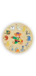 Vkládací výukové puzzle hodiny zvířata