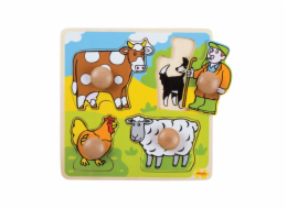 Bigjigs Toys Vkládací edukativní puzzle farma