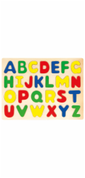 Bino Dřevěné vkládací puzzle abeceda