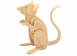 Woodcraft Dřevěné 3D puzzle Myš