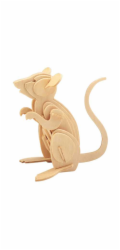 Woodcraft Dřevěné 3D puzzle Myš