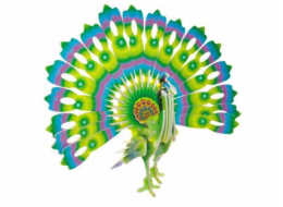 Woodcraft Dřevěné 3D puzzle Páv barevný