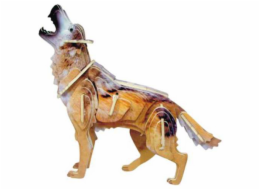 Woodcraft Dřevěné 3D puzzle Vlk barevný