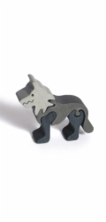 Fauna Dřevěné vkládací puzzle z masivu malý vlk