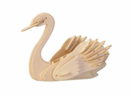Woodcraft Dřevěné 3D puzzle labuť