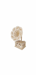 Woodcraft Dřevěné 3D puzzle gramofón