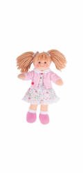 Panenka Bigjigs Toys látková Poppy, 28 cm