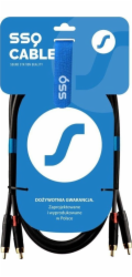 SSQ RCARCA3 - kabel 2x RCA - 2x RCA - 3 m, Černá