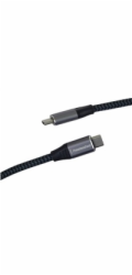 PremiumCord USB-C kabel ( USB 3.2 GEN 2x2, 5A, 100W, 20Gbit/s ) bavlněný oplet, 3m