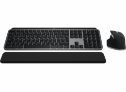 Logitech Master Series MX Keys S Combo for Mac - Klávesnice a sada myši - full size - podsvícená - bezdrátový - Bluetooth LE - QWERTY - US mezinárodní - šedá space gray