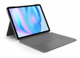 Logitech Combo Touch - Klávesnice a pouzdro - s trackpad - podsvícení - Apple Smart connector - QWERTY - US mezinárodní - oxfordská šedá - pro Apple 13-inch iPad Air M2 Wi-Fi, M2 Wi-Fi + Cellular, M3 