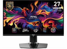 MSI MAG 271QPX QD-OLED E2,26,5" QD-OLED/2560x1440 (WQHD)/ 240Hz/0,03ms/2x HDMI/DP/USB-C/Výškově nastavitelný/Pivot