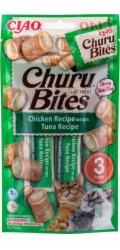INABA Churu Bites Tuňák s kuřecím masem - pamlsek pro kočky - 3x10 g