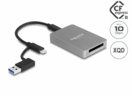 Delock Čtečka karet s rozhraním USB Type-C v hliníkovém krytu na paměťové karty CFexpress nebo XQD
