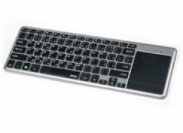 HAMA klávesnice KW-600T/ bezdrátová/ 2,4GHz/ touchpad/ pro Smart TV/ nano USB/ CZ+SK/ černá