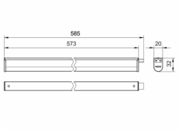 SILNÉ SVĚTLO 6,5W 3000/6500K 600LM 60CM