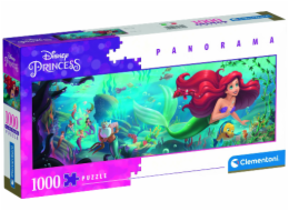 Clementoni - Puzzle Panorama 1000 Disney Malá mořská víla