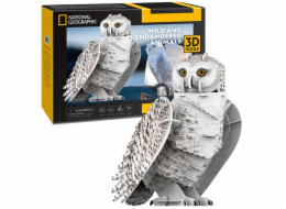 CubicFun - Puzzle 3D National Geographic Sněžná sova - 62 dílků