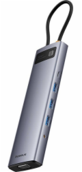 USB HUB Baseus Hub 11v1 Baseus StarJoy Metal Glam Series, USB-C na HDMI + VGA + 3 x USB 3.0 + USB 2.0 + USB-C PD + RJ45 + SD/TF +3,5 mm