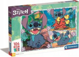 Clementoni - Puzzle 104 maxi Disney Stitch