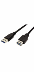 Kabel USB 3.0 A-A 3m A(M)-A(F) prodlužovací, černý