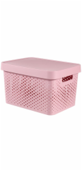 Box Curver Infinity Dots 17L s víkem růžový