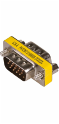 Akyga adaptér D-SUB (15-pin)-M /D-SUB (15-pin)-M/stríbrná
