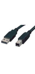 Kabel Roline USB 2.0 A-B 3m, černý