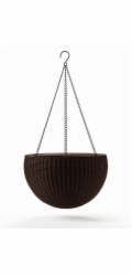 Květináč Keter Hanging Sphere whiskey hnědý