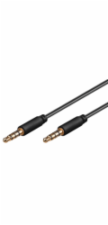 Kabel Jack 3.5mm 4 pólový  M/M 0,5m