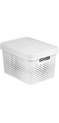 Box Curver Infinity Dots 17L s víkem bílý