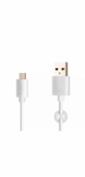 Kabel FIXED datový a nabíjecí s konektory USB/USB-C, USB 2.0, 1 metr, 20W, bílý