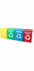 SIXTOL Tašky na tříděný odpad SORT EASY 4 CARTON, 30x30x40cm, 4x36l, 4ks SIXTOL