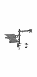 Držák monitoru Brateck LDT66-C024ML stolní pro 1 monitor a 1 notebook, černý