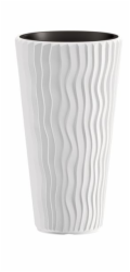 Hrnec Prosperplast Sandy DPSP300, V 29,7 cm, bílý