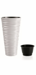 Květináč Prosperplast SAND SLIM bílý 34,9 cm 