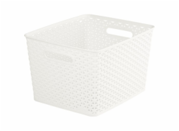 Úložný box RATTAN  Y  STYLE - L krémový