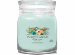 Svíčka Yankee Candle Signature střední, Aloe & Agave, Aloe a agáve, 368 g