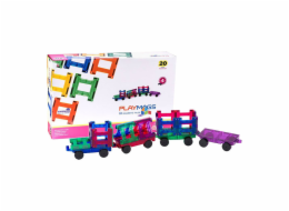 Playmags 3D magnetic train blocks 155 set of 20 pieces