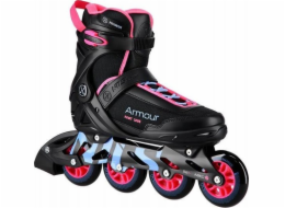 Nils Extreme NA22151 kolečkové brusle ARMOR SKATES BLACK RŮŽOVÝ VEL. 41 NILS EXTREME