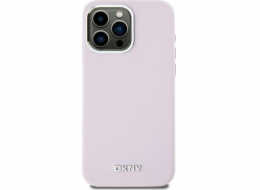 DKNY  DKHMP15XSMCHLP iPhone 15 Pro Max 6,7 růžové/růžové pevné pouzdro Tekutý silikon Malé kovové Logo MagSafe
