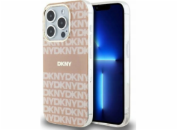 DKNY  DKHMP15XHRHSEP iPhone 15 Pro Max 6,7 růžové/růžové pevné pouzdro IML Mono & Stripe MagSafe
