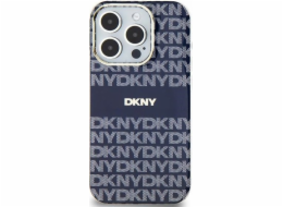 DKNY  DKHMP15SHRHSEB iPhone 15 / 14 / 13 6.1 modro/modré pevné pouzdro IML Mono & Stripe MagSafe